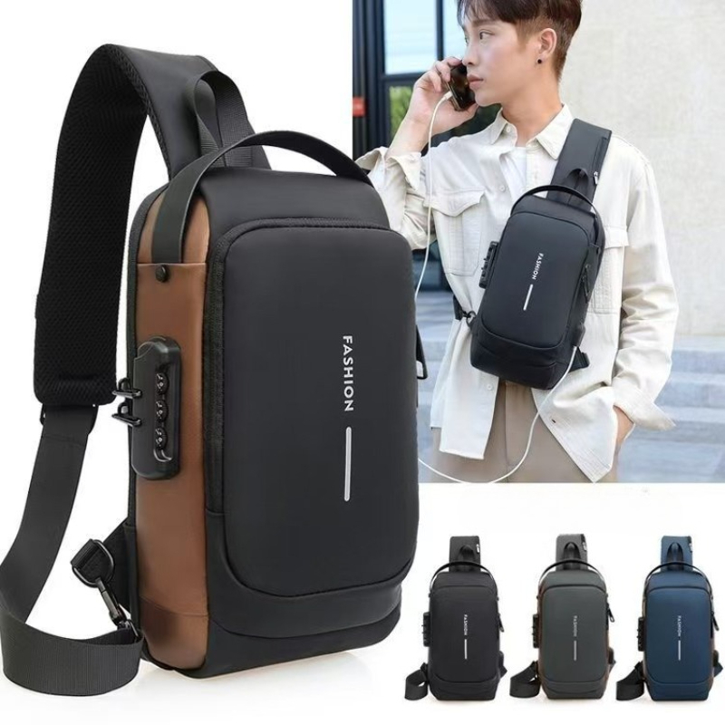 Sling Backpack Shoulder - Tas Dada Pria Multifungsi Anti Maling
