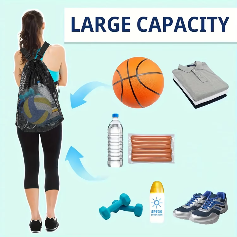 Tas Ransel Jaring Serut Portab - Drawstring Gym Bag ulasan dan harga