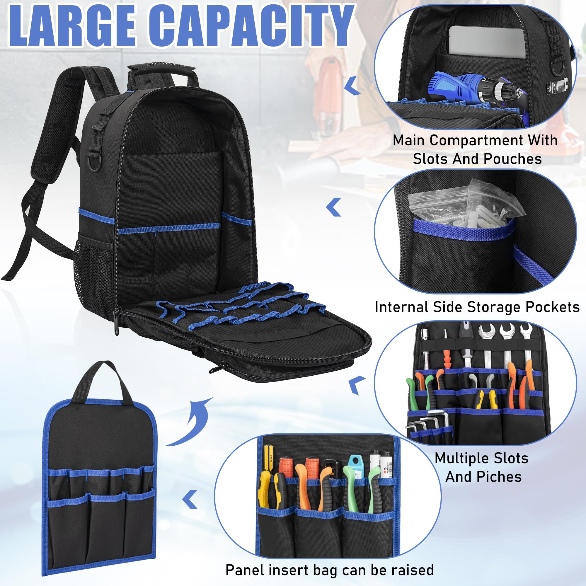Ransel Alat dengan Ritsleting  - Backpack Insert Organizer ulasan dan harga