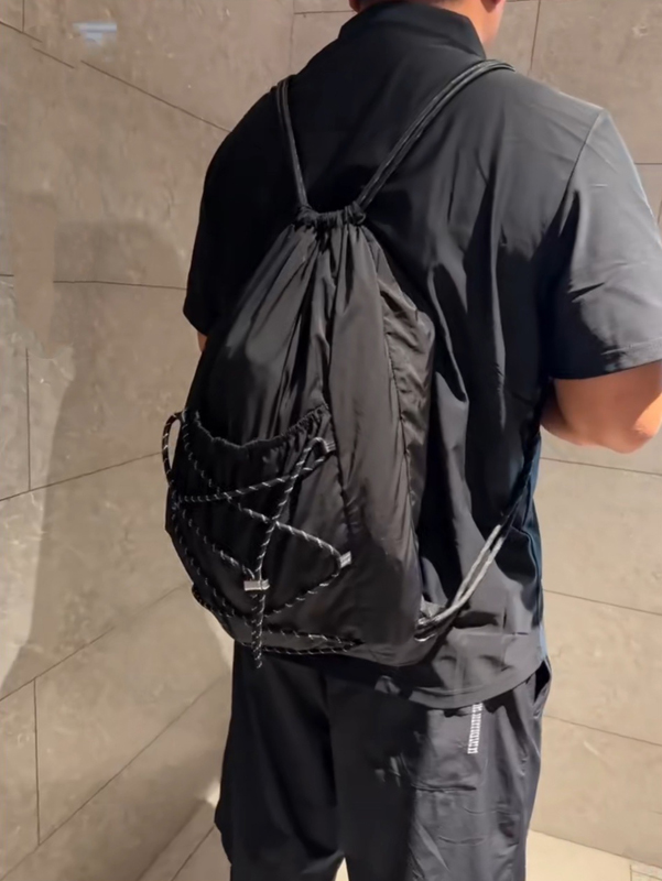 SHELKSBAG Tas Ransel Serut Uni - Drawstring Gym Bag ulasan dan harga